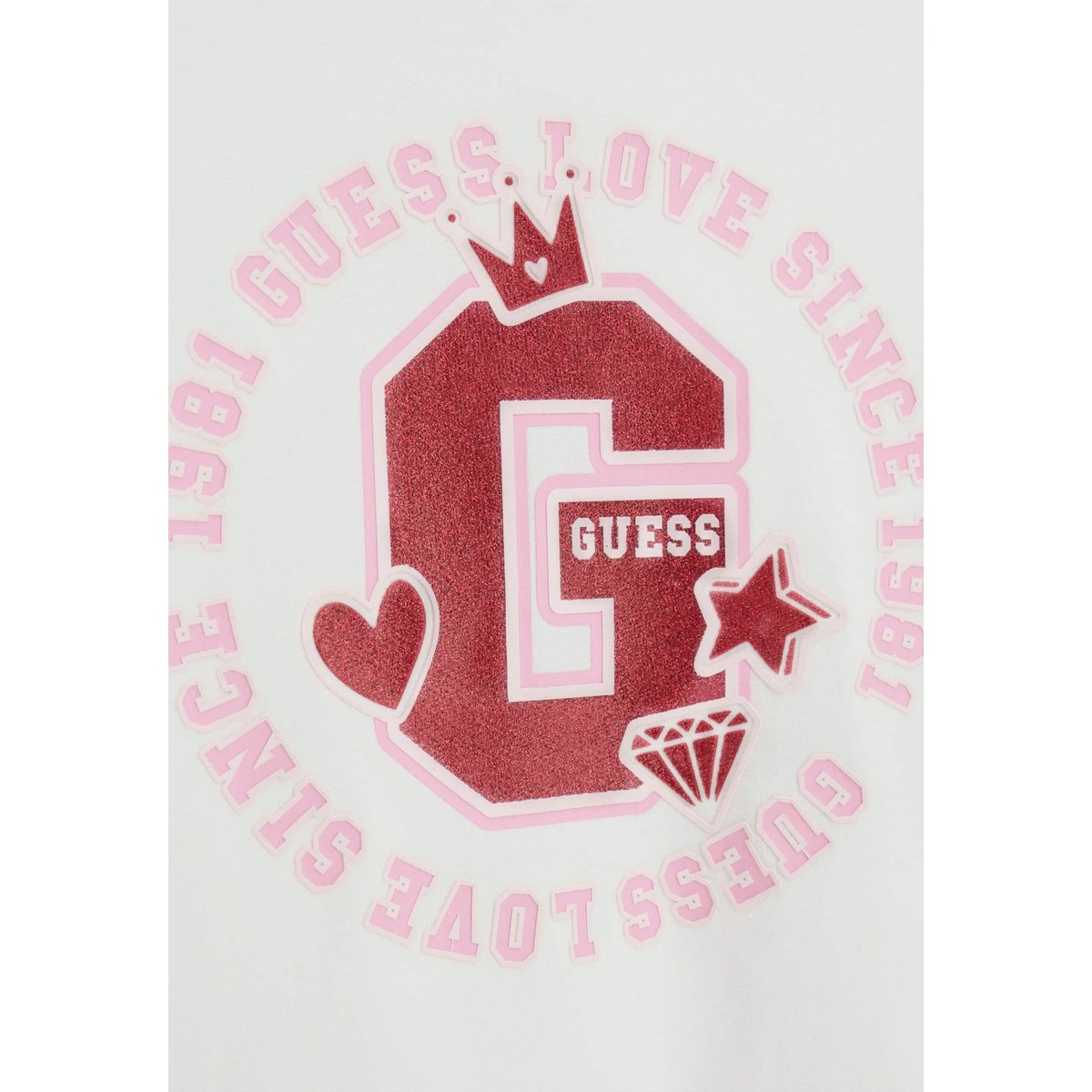 T-Shirt Avec Logo Pailleté blanc, GUESS KIDS