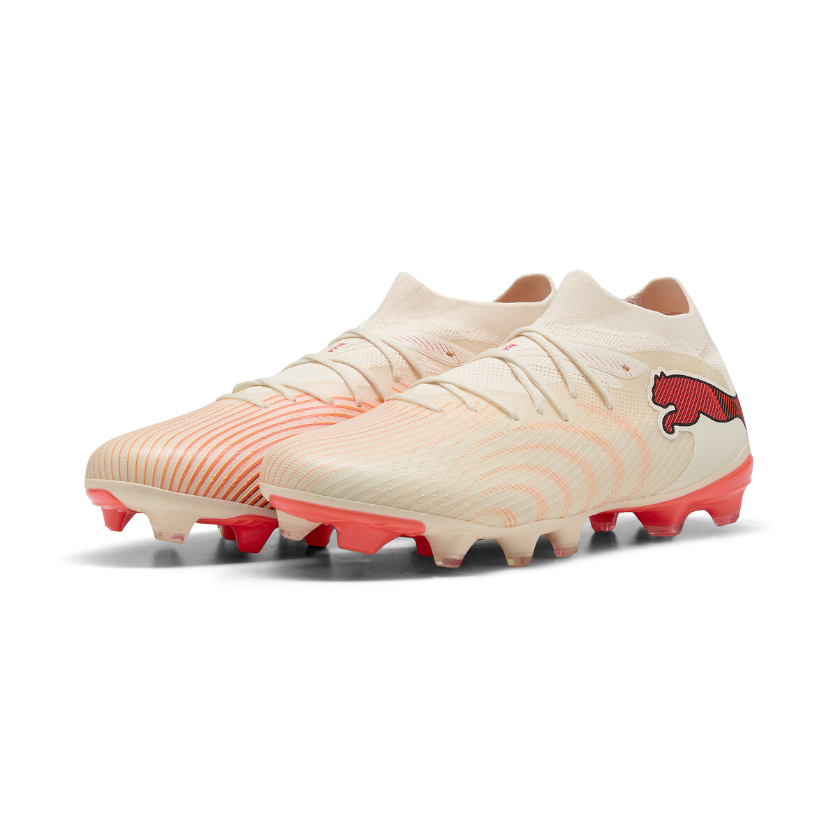 Crampons FUTURE 9 MATCH FG/AG beige/rouge, PUMA