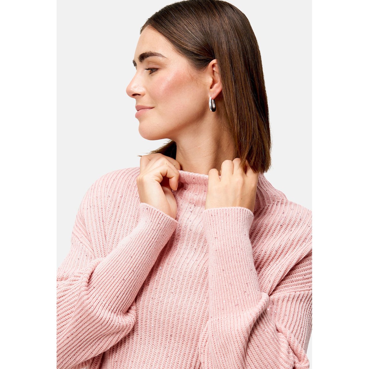 Pull en maille mit pailletten rosros, ZERO