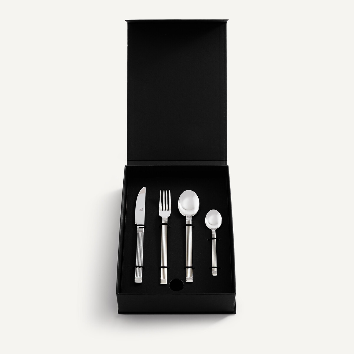24-teiliges Besteckset AGATHAaus geriffeltem Edelstahl lackinox, AM.PM