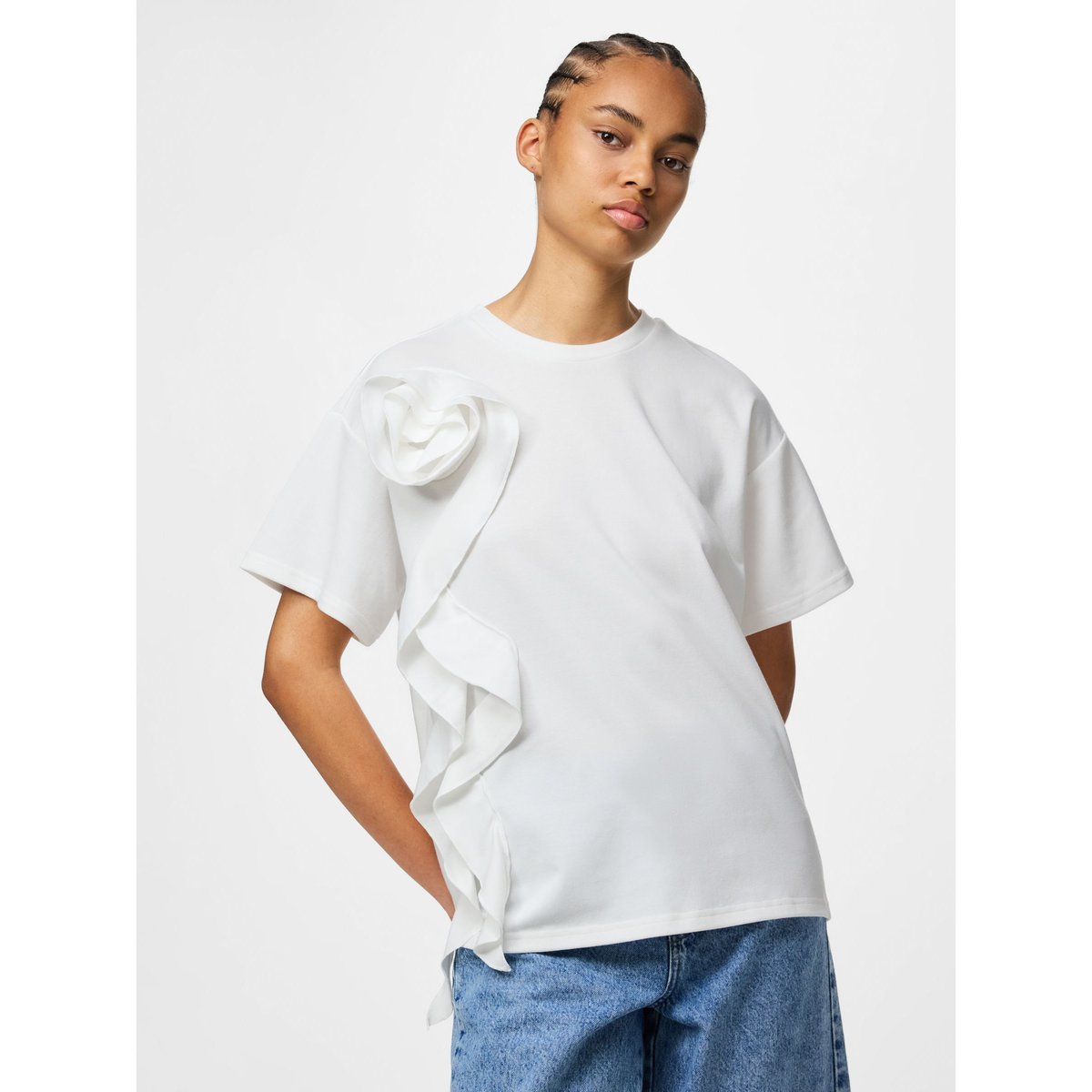 T-Shirt bright white, PIECES