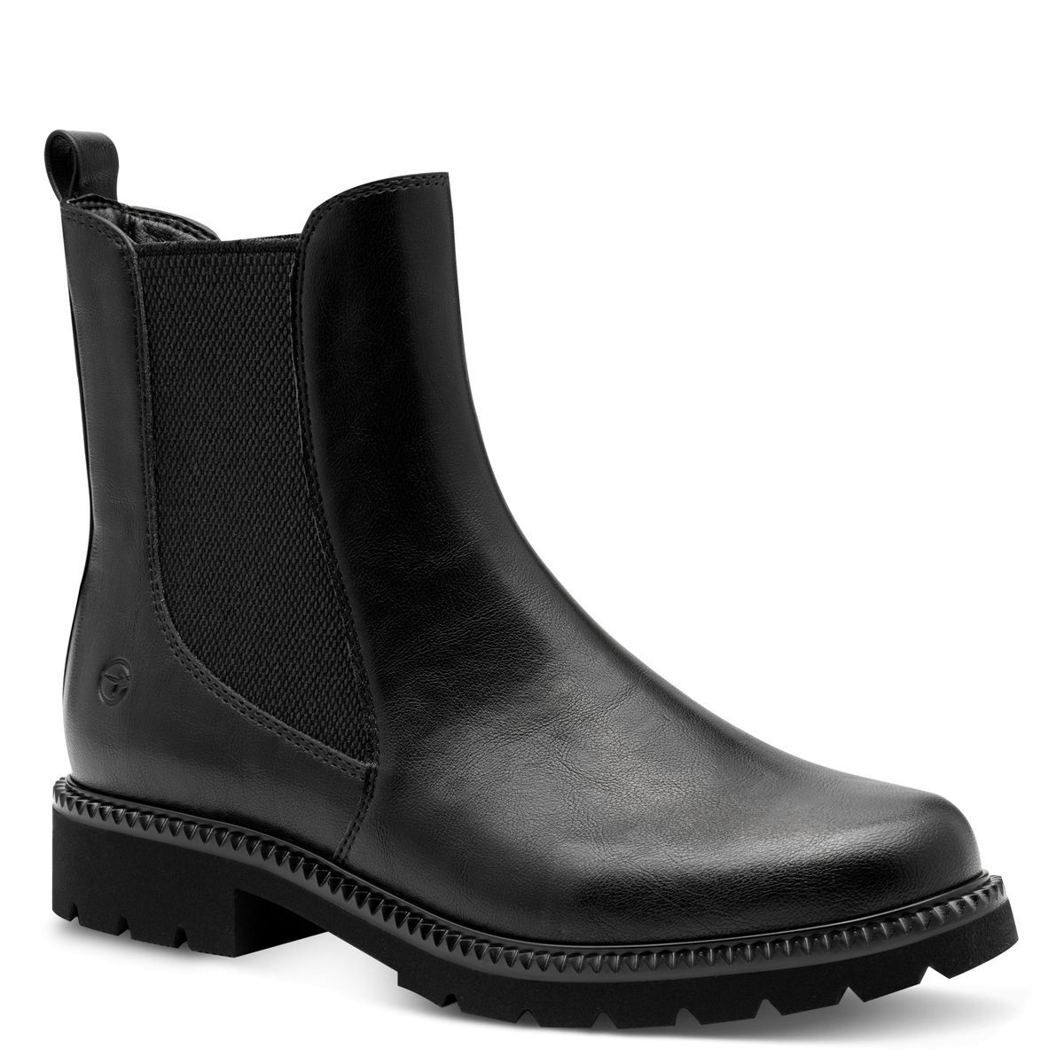 Bottine Chelsea talon bloc noir, TAMARIS