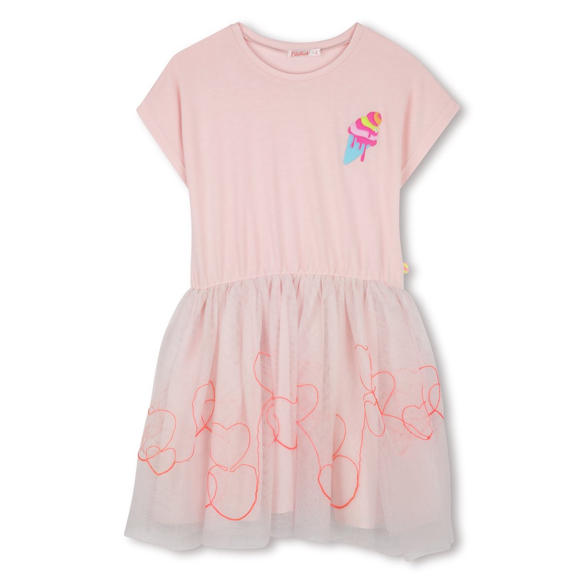 Robe bimatière pale rose, BILLIEBLUSH