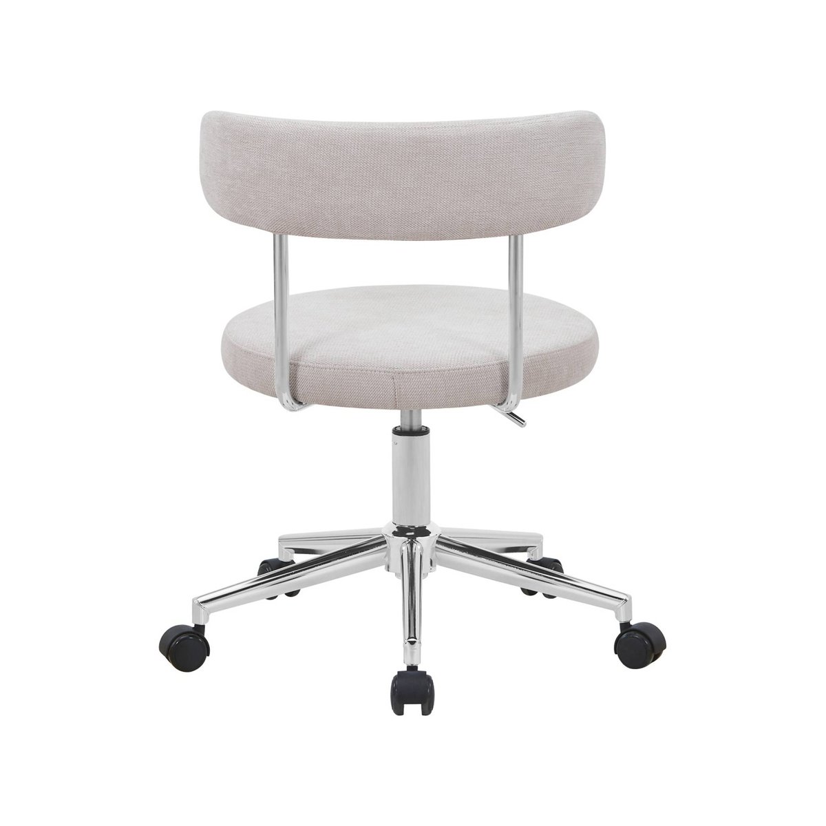 Chaise de bureau vintage à roulettes tissu ANGELA rouge, SWEEEK