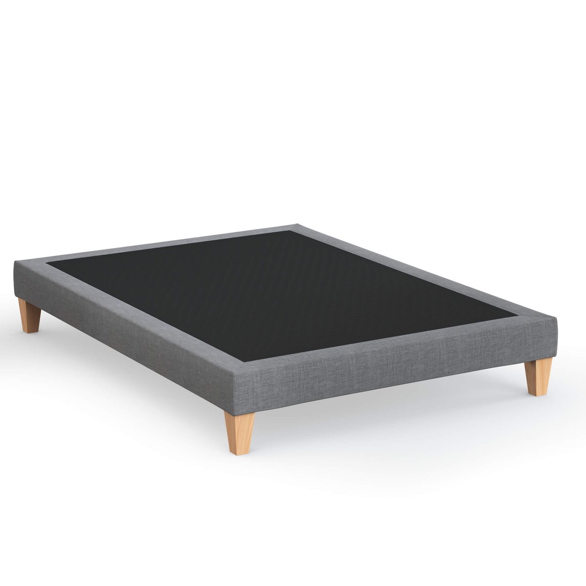 Sommier déco tapissier gris foncé, SOMEO