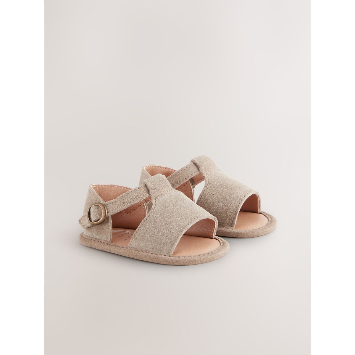 Sandales en cuir bébé naturel, NEXT