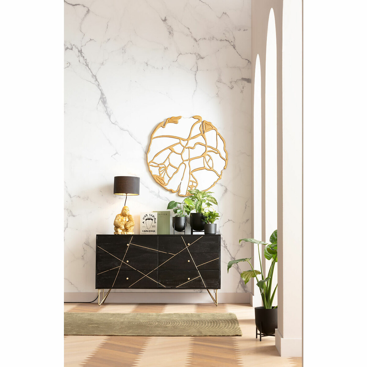 Pezzi specchio da parete oro Ø100cm specchio, KARE DESIGN