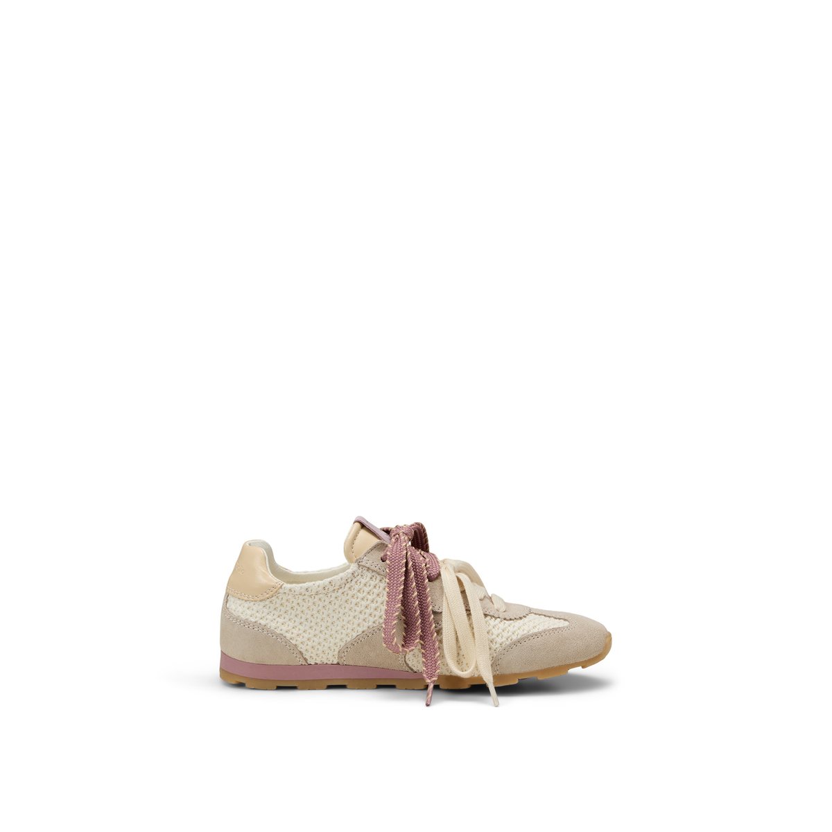 Baskets Modèle Fabiana en crochet aéré avec du cuir blanc naturel, MARC O'POLO