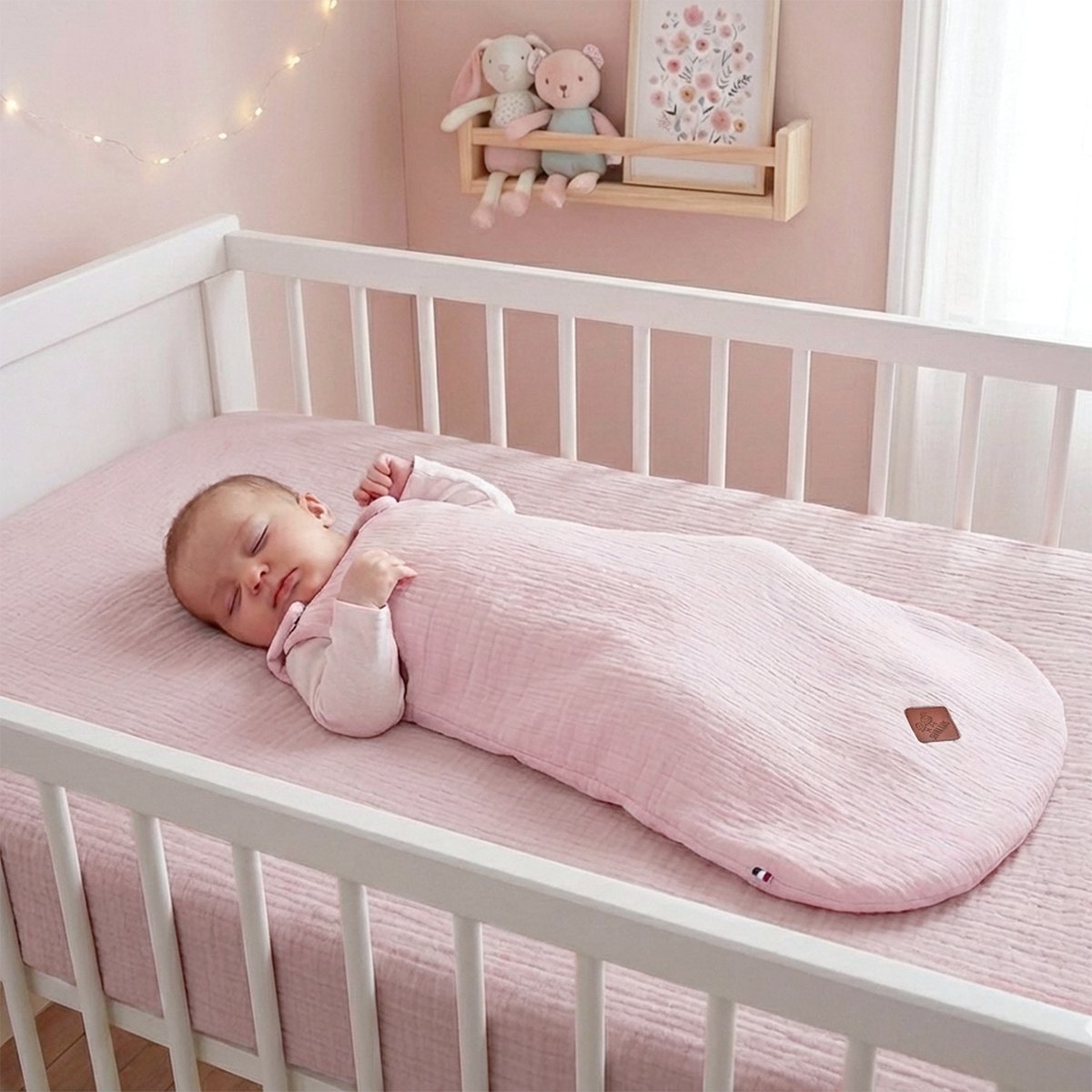 Gigoteuse sans manches en gaze de coton TOG 2 JEANNE vieux rose, SEVIRA KIDS