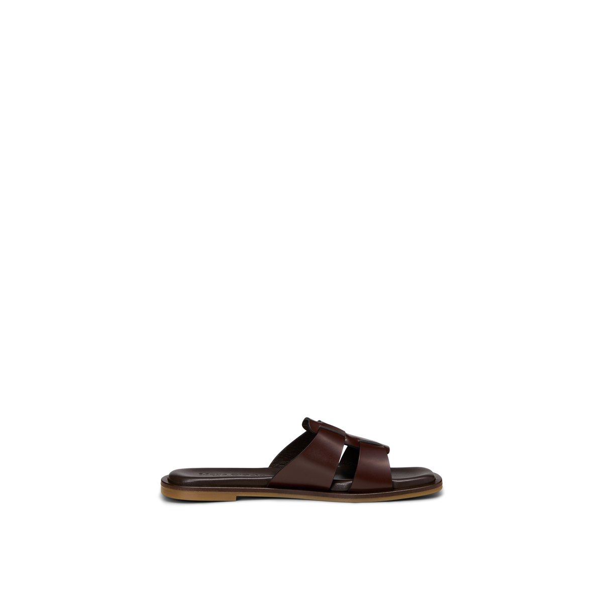 Mule modèle Marit en cuir de veau de haute qualité dunkelbraun, MARC O'POLO