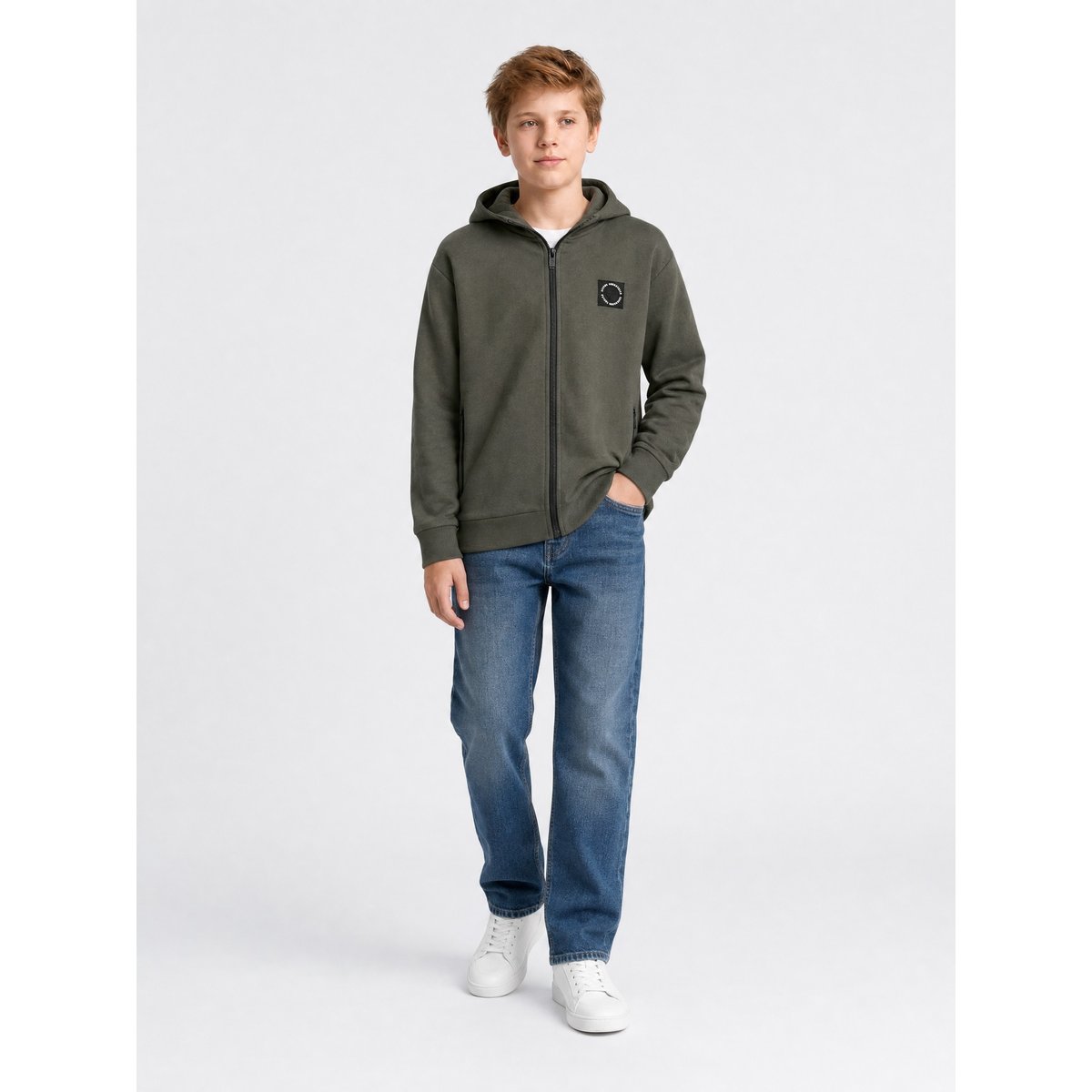 Sweat à capuche zippé ironland gris beluga, PETROL INDUSTRIES