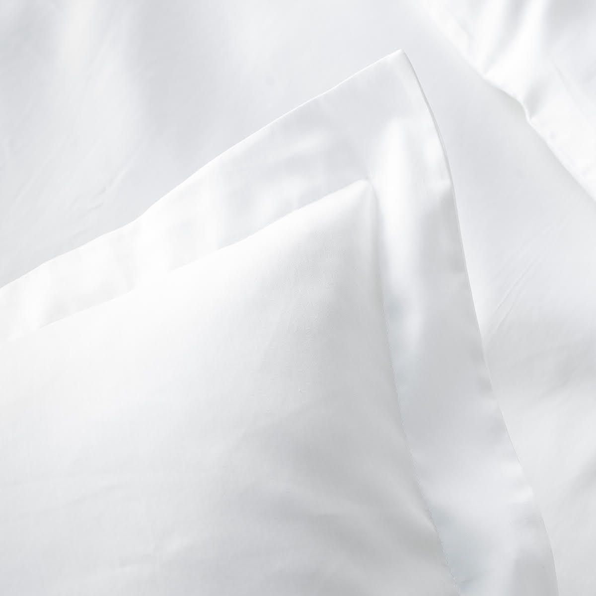 Parure de lit en satin de coton bio 120 fils - Taies rectangulaires COPENHAGUE blanc, COTTON & CO