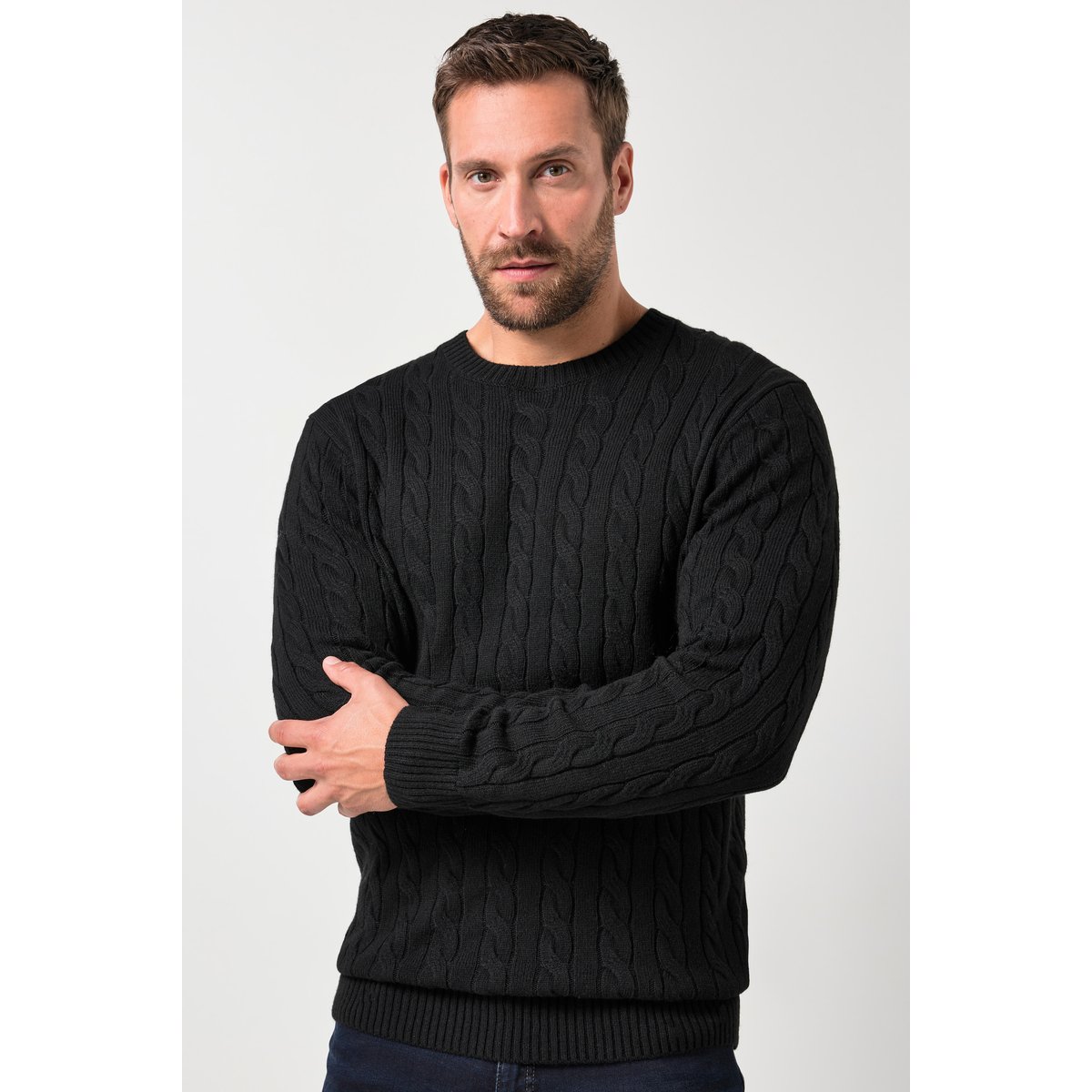 Pull col rond noir, JP1880