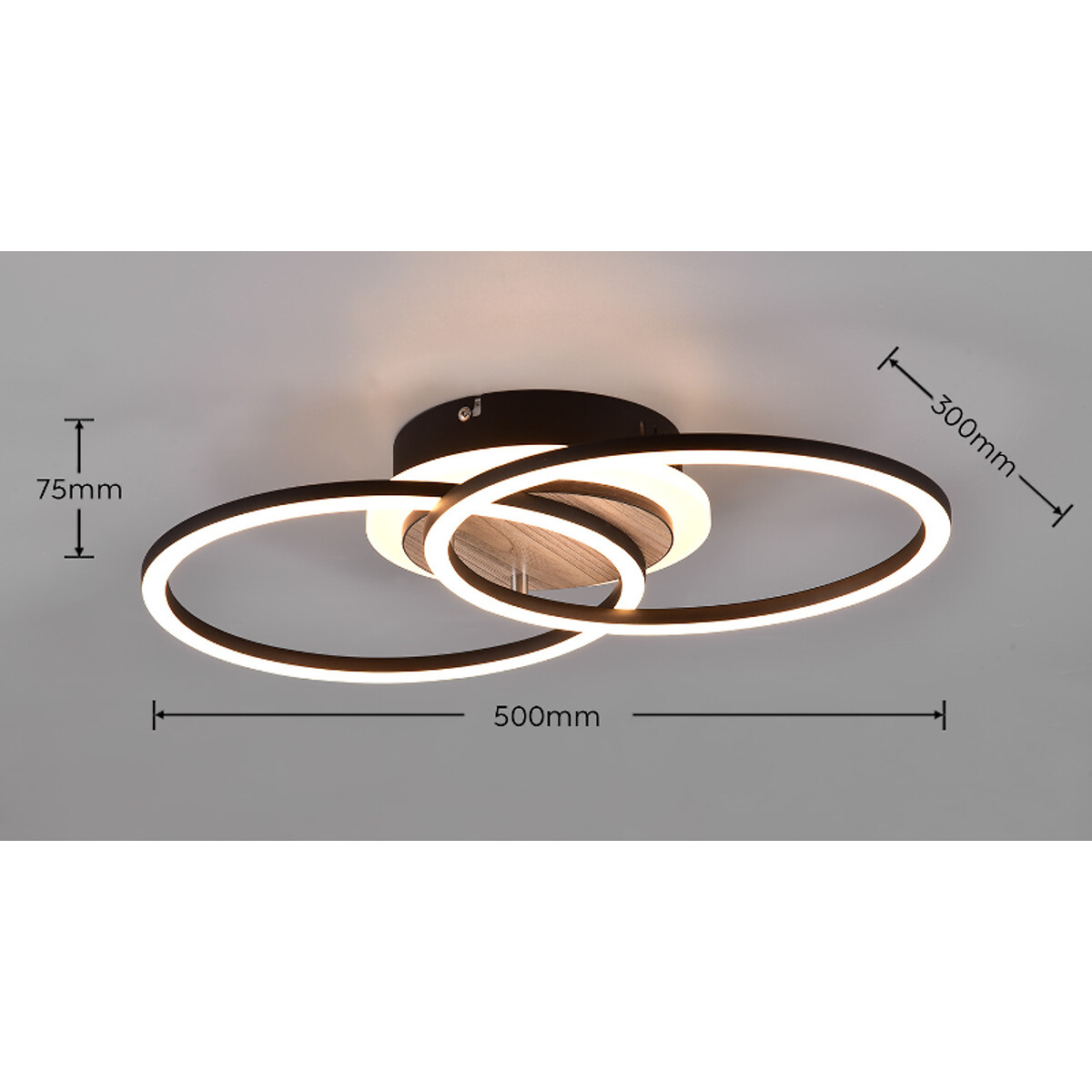 Candeeiro de teto Giro, TRIO Lighting preto , TRIO LIGHTING