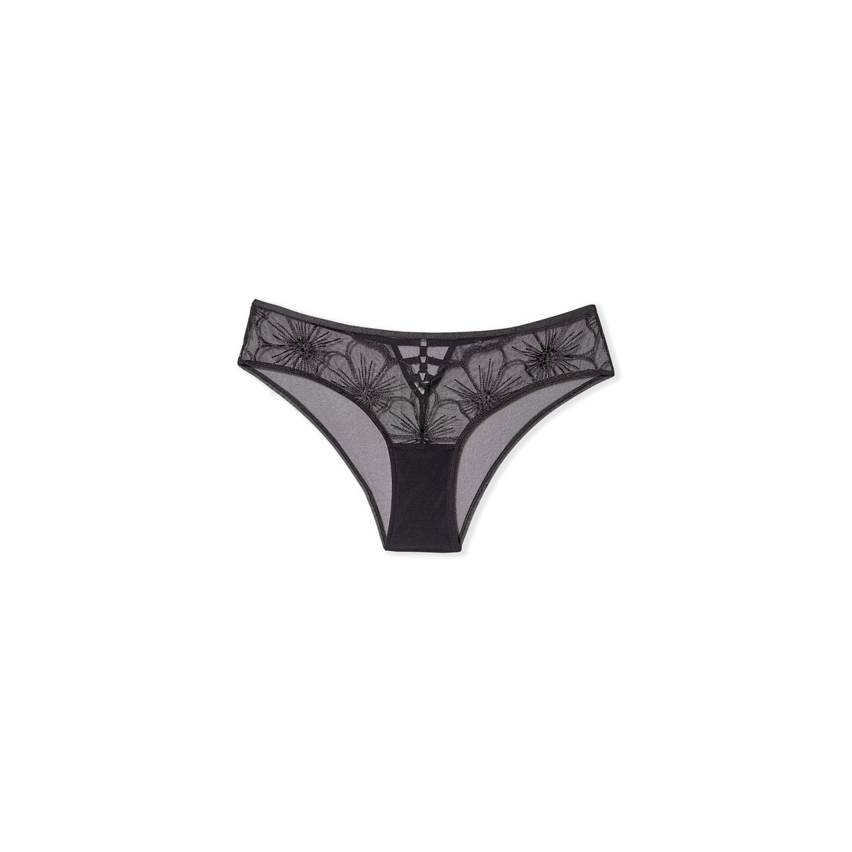 Shorty avec broderie DALHIA noir, ETAM