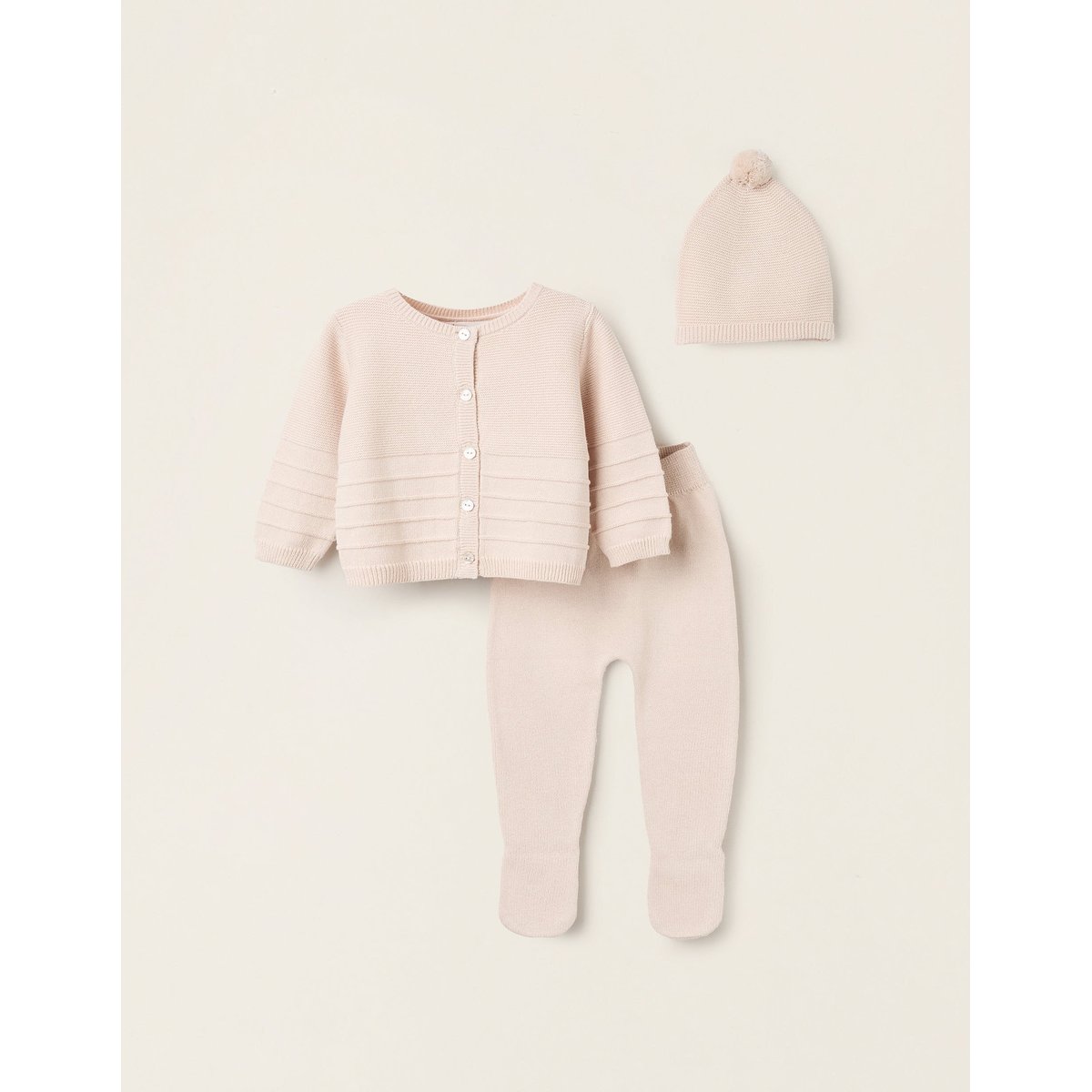 Ensemble de Maille 3 Pièces beige clair, ZIPPY