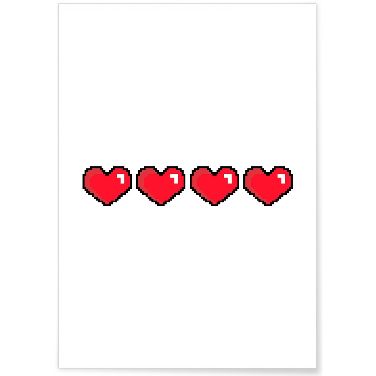 Affiche Coeur de Vie blanc, L'AFFICHERIE