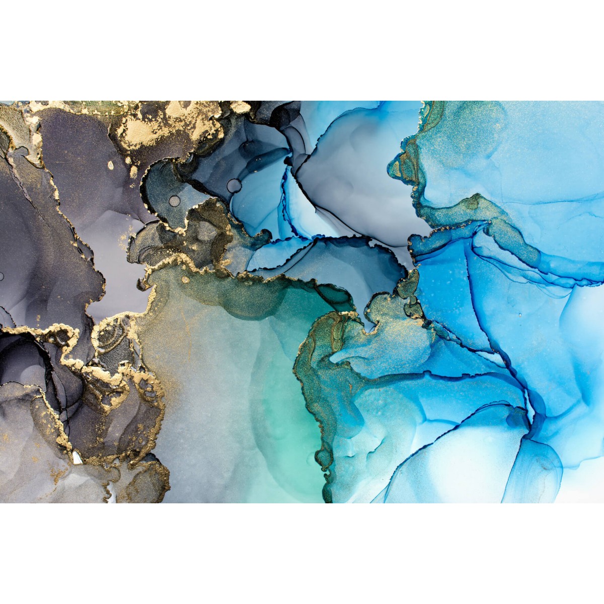 Tableau Mural Marbre Turquoise ABSTRAIT tableaux sur toile-bleu, CEANOTHE