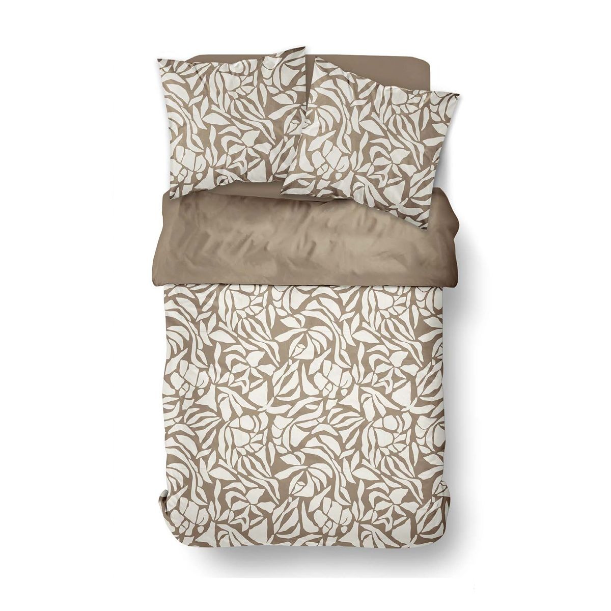 Parure de lit imprimé Graphique SUNSHINE EMILIA marron, TODAY