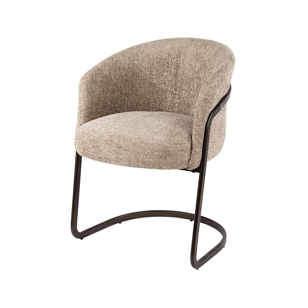 Lot de 2 chaises en tissu texturé, TEO sable, BEST MOBILIER