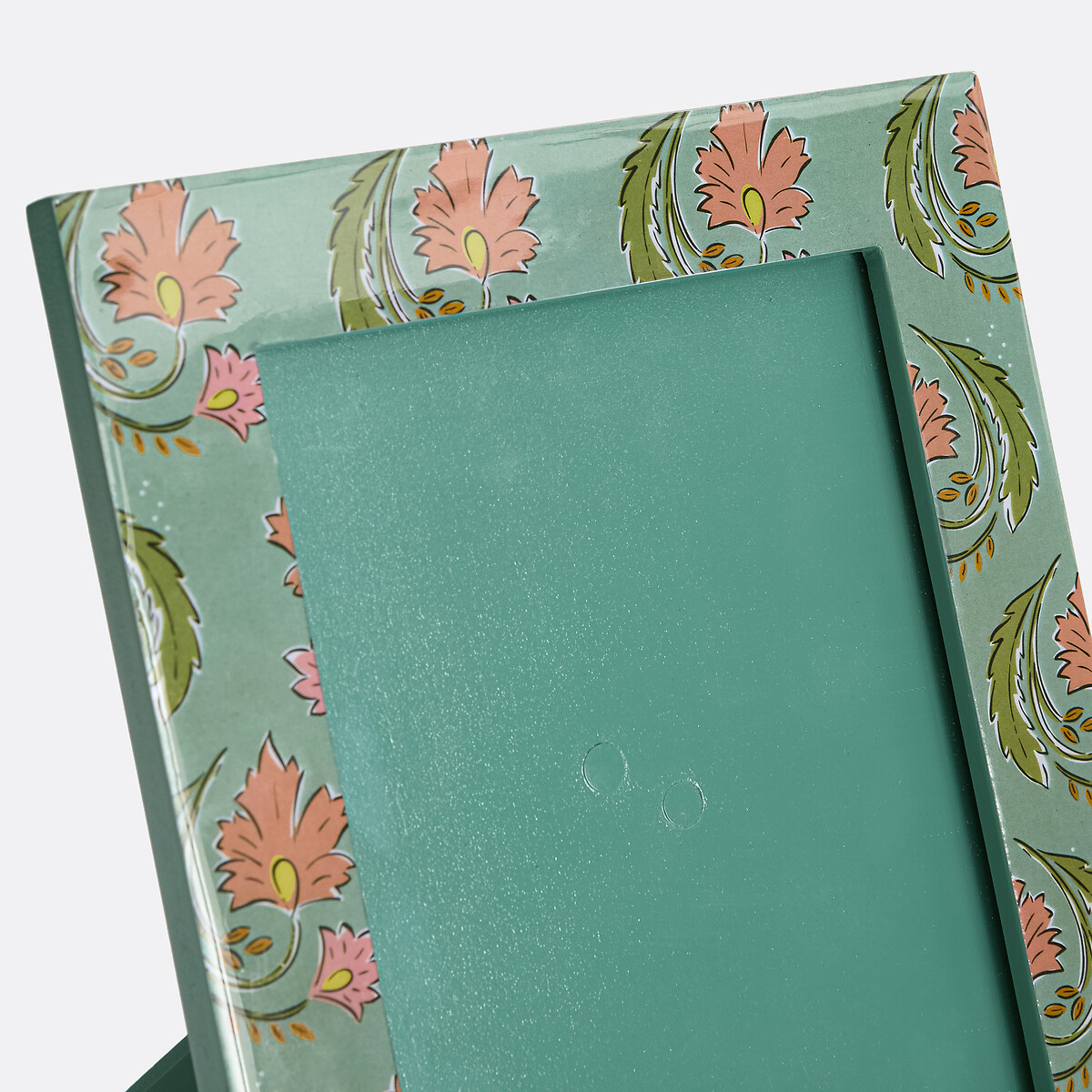 Cadre à poser, imprimé fleurs, 16,5 x 21,5 cm, INA vert eucalyptus, LA REDOUTE INTERIEURS