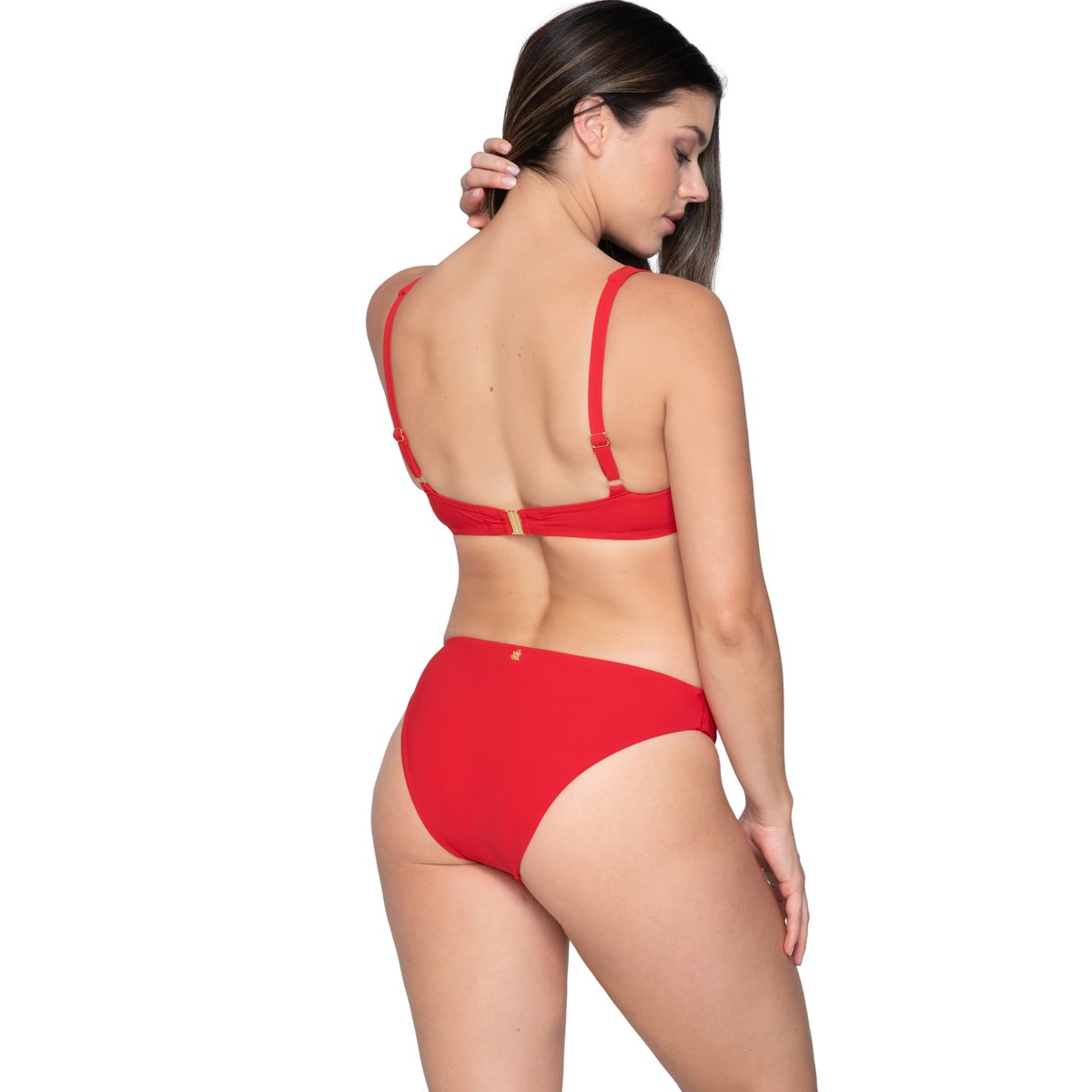 Haut maillot de bain emboîtant non préformé BLUE SENSE rouge, LUNA SPLENDIDA