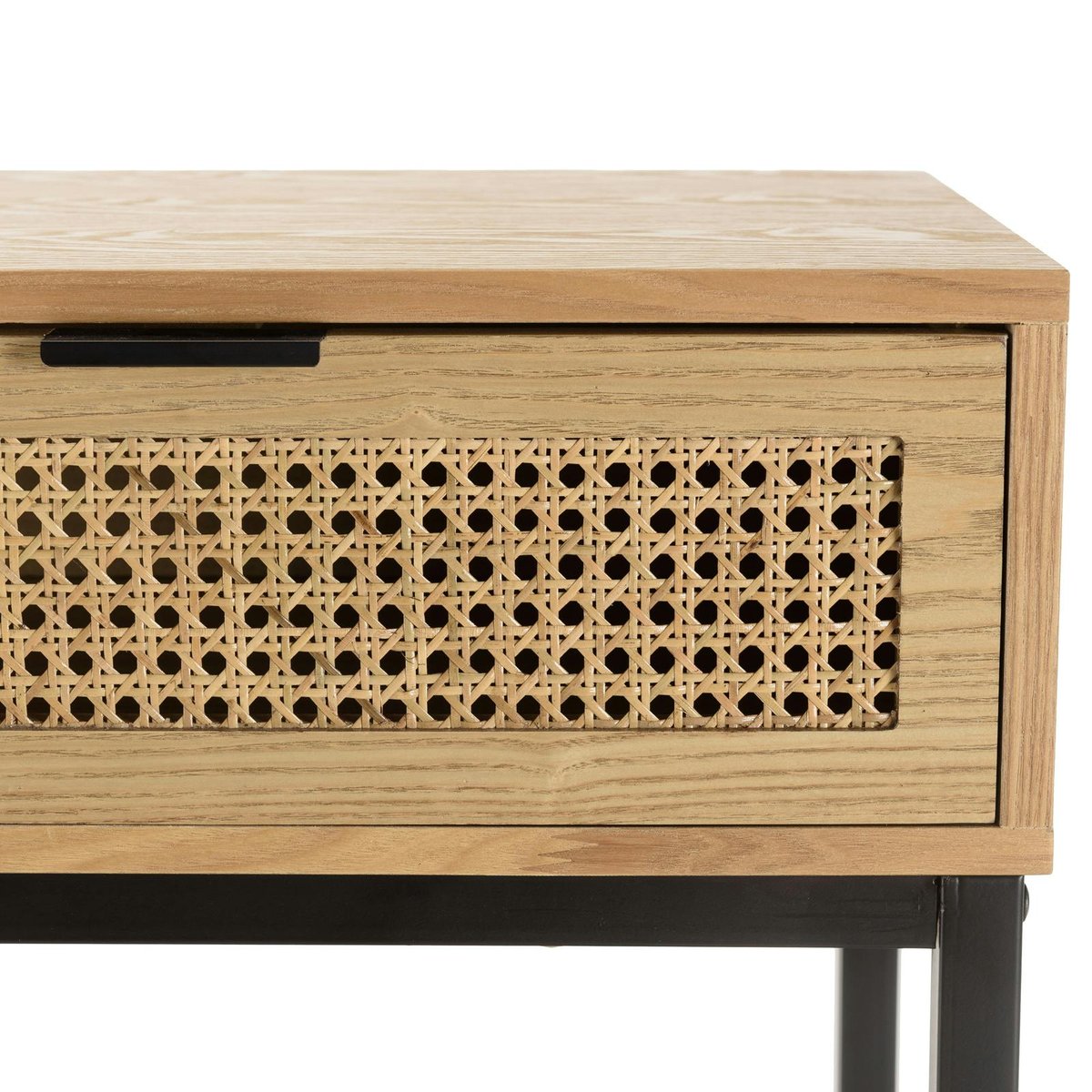 Console 2 tiroirs en cannage rotin naturel PALMA bois naturel, PIER IMPORT
