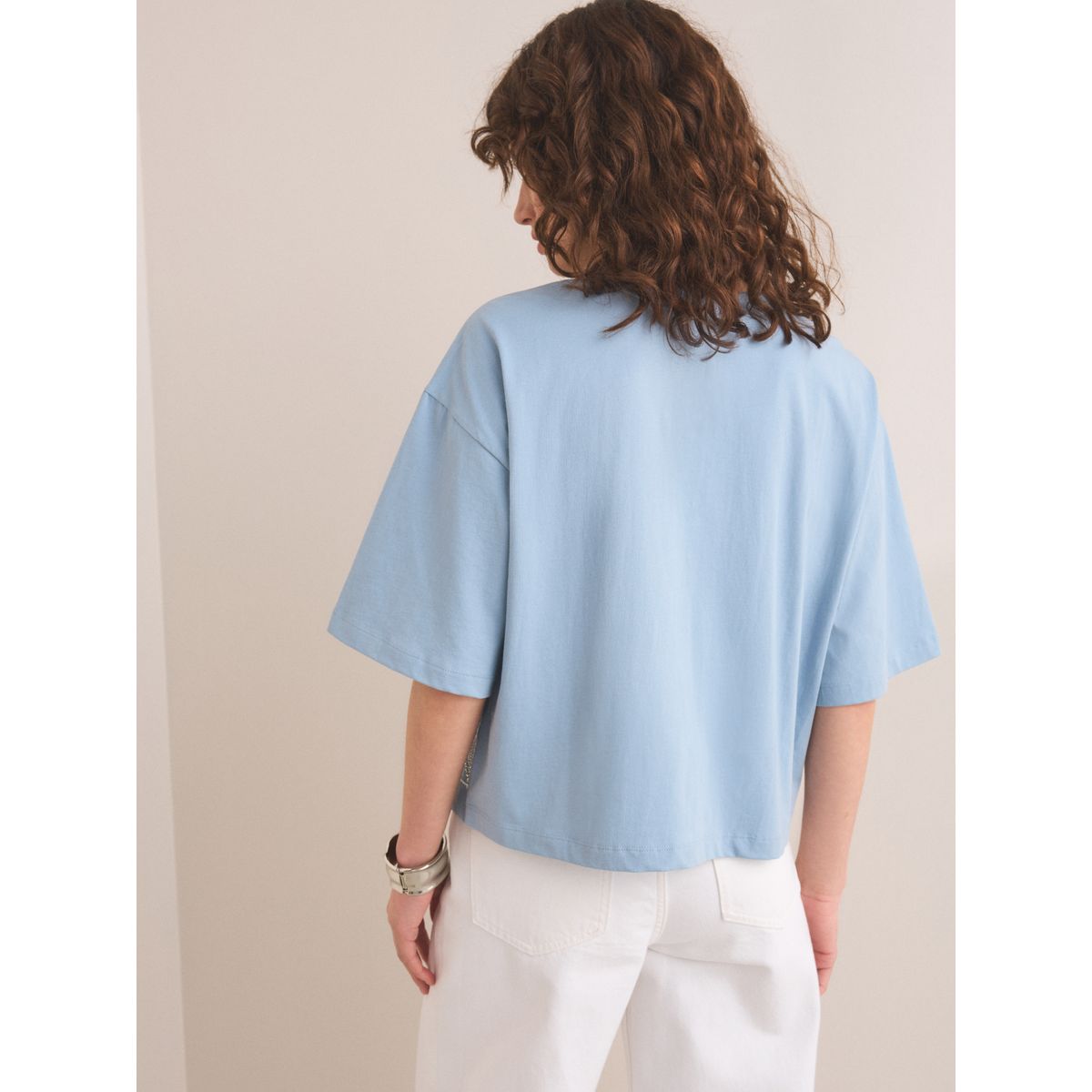 T-shirt à manches courtes cachemire bleu, NEXT