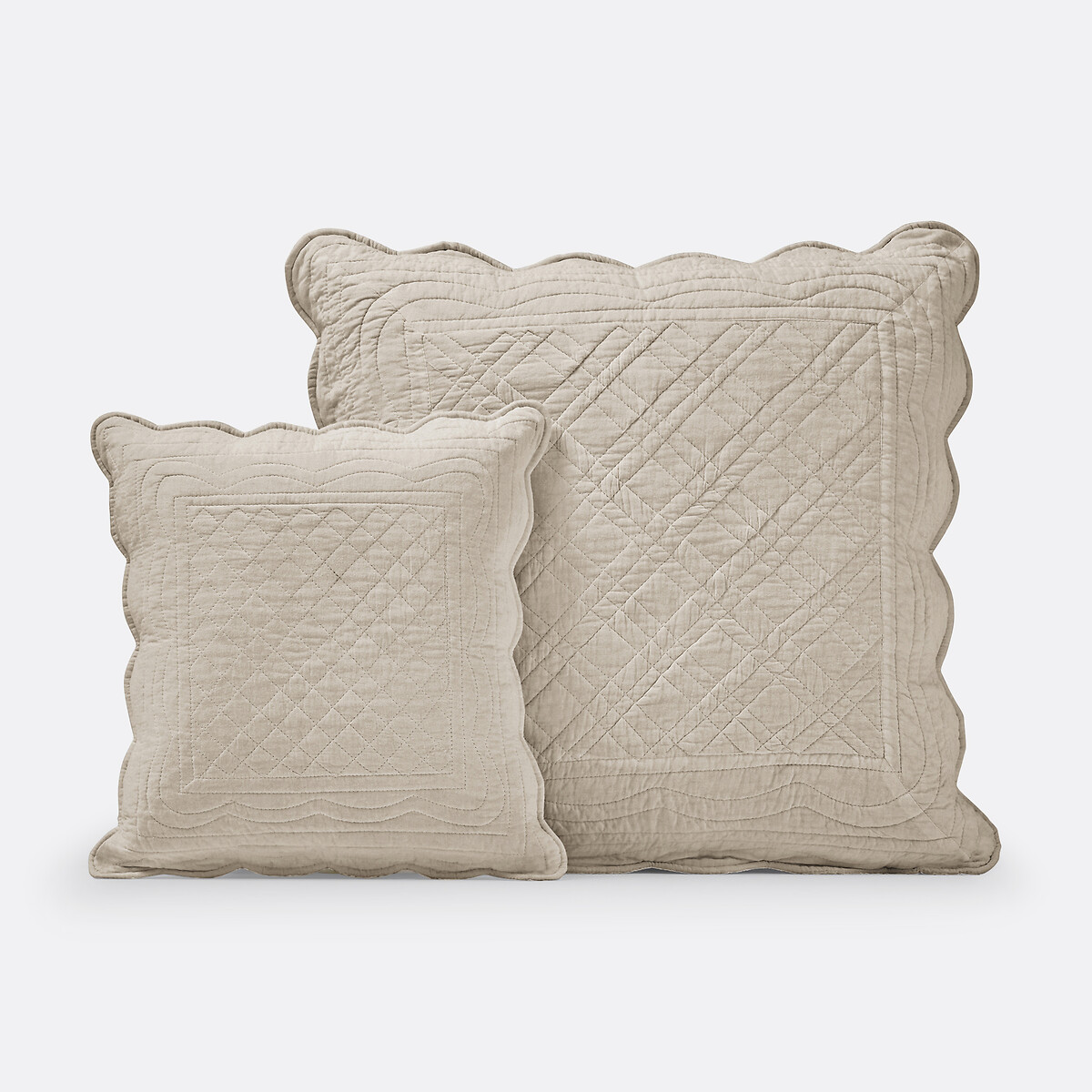 Housse de coussin matelassée coton, Scenario naturel, LA REDOUTE INTERIEURS