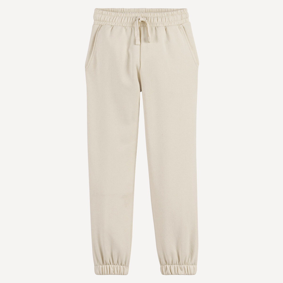 Oversized joggingbroek van zachte en warme fleece ecru, LA REDOUTE COLLECTIONS