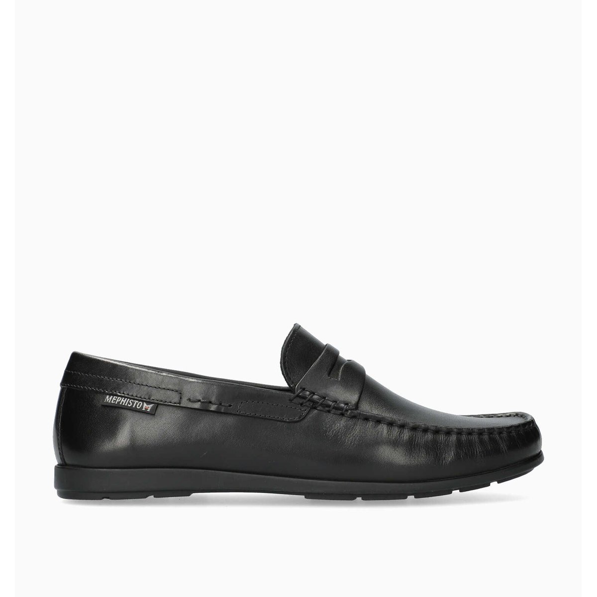 Mocassins en cuir nubuck ALYON noir p5131333, MEPHISTO