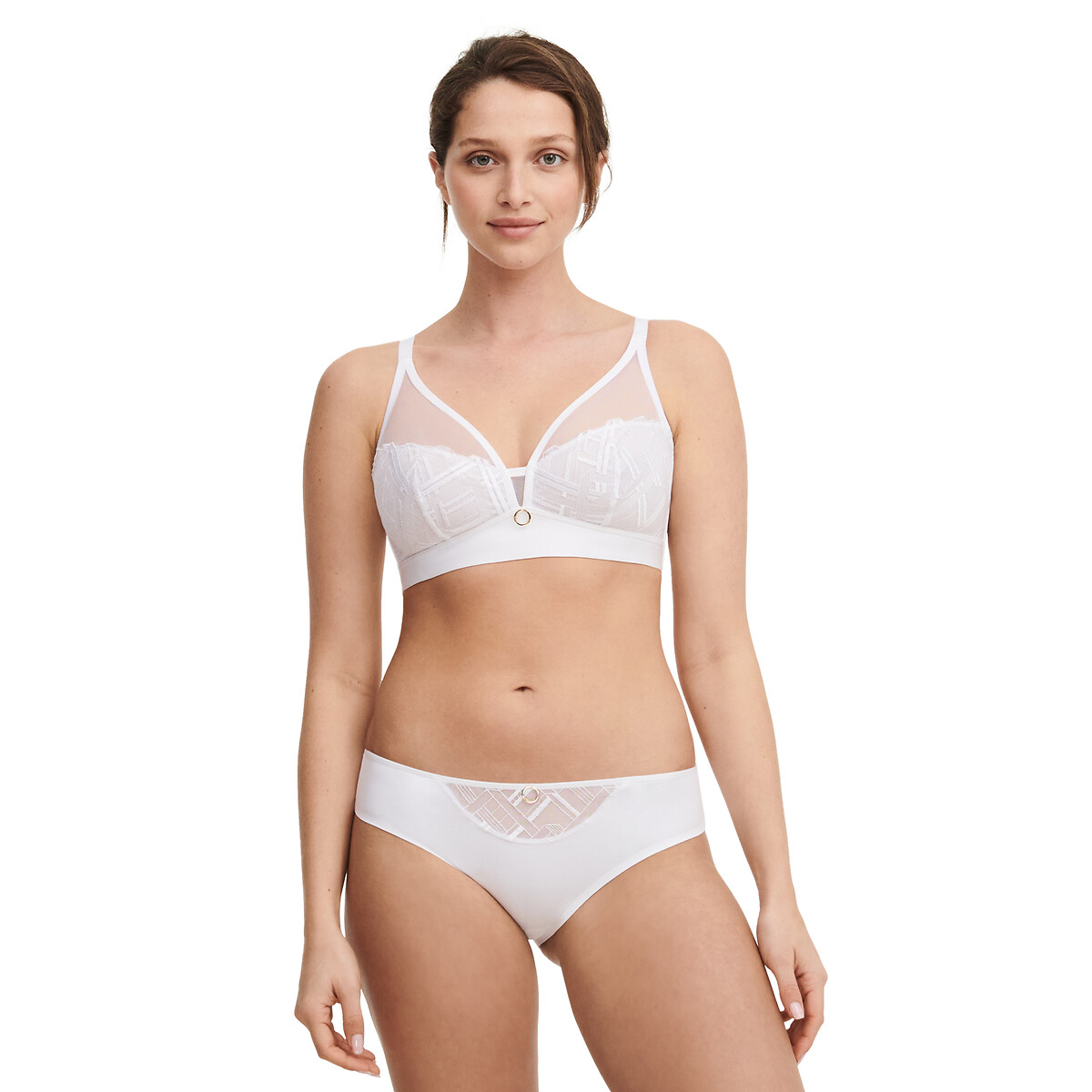 Graphic Support Bra Without Underwiring white, CHANTELLE