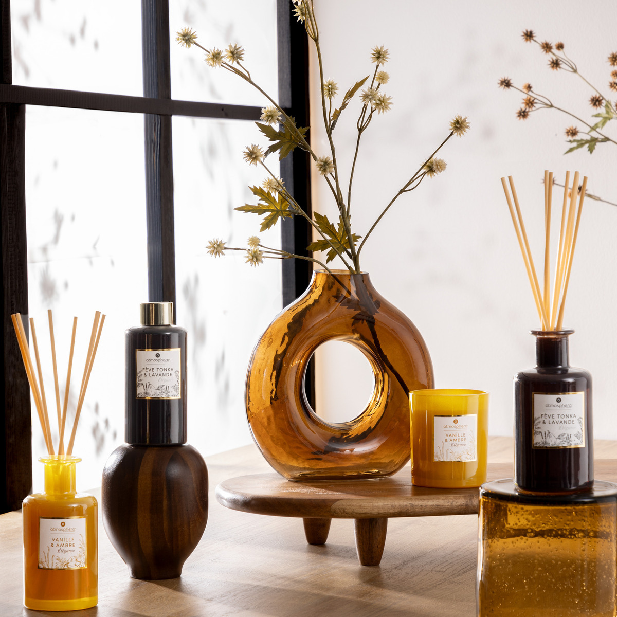 Bougie parfumée MAEL moutarde, ATMOSPHERA