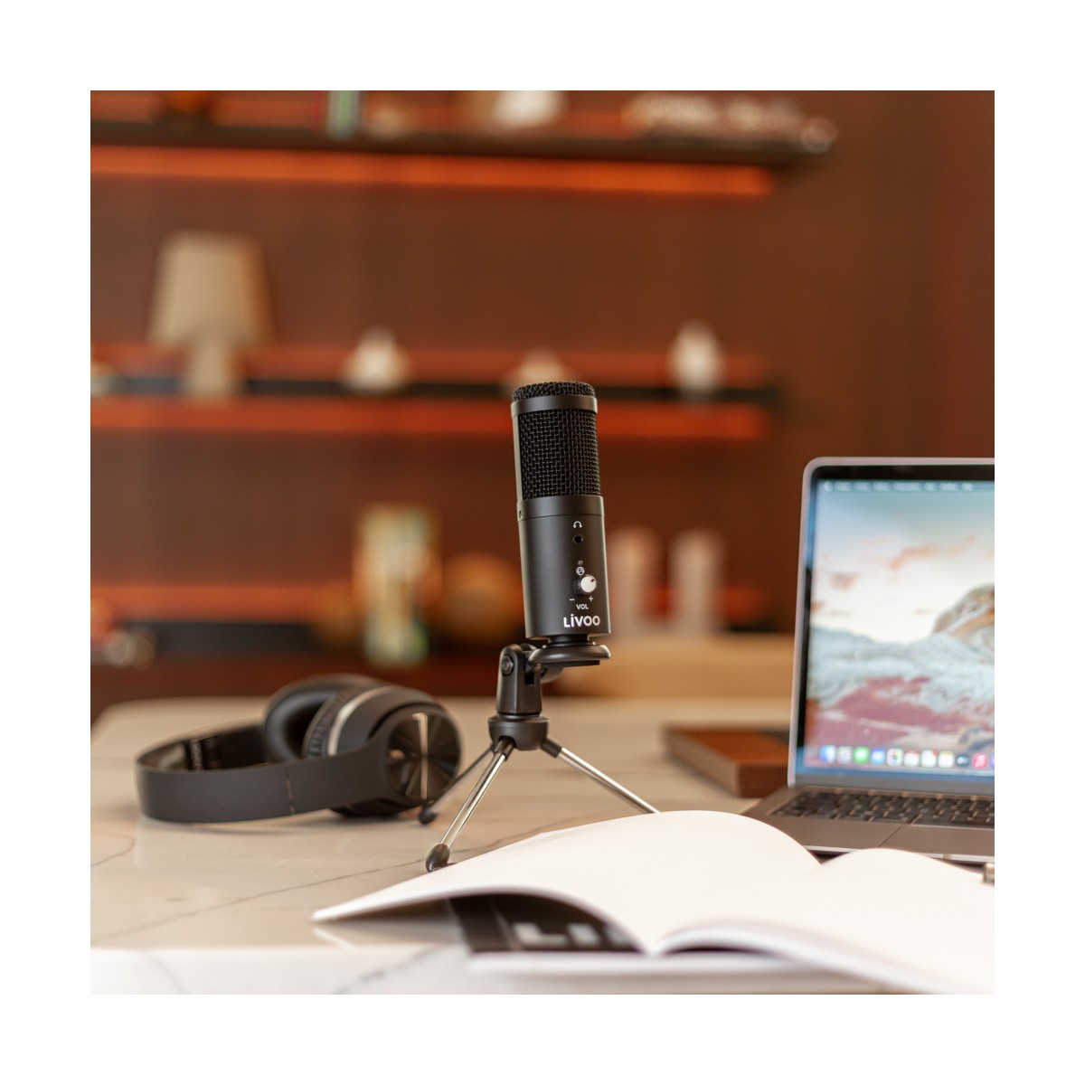 Microphone USB noir, LIVOO