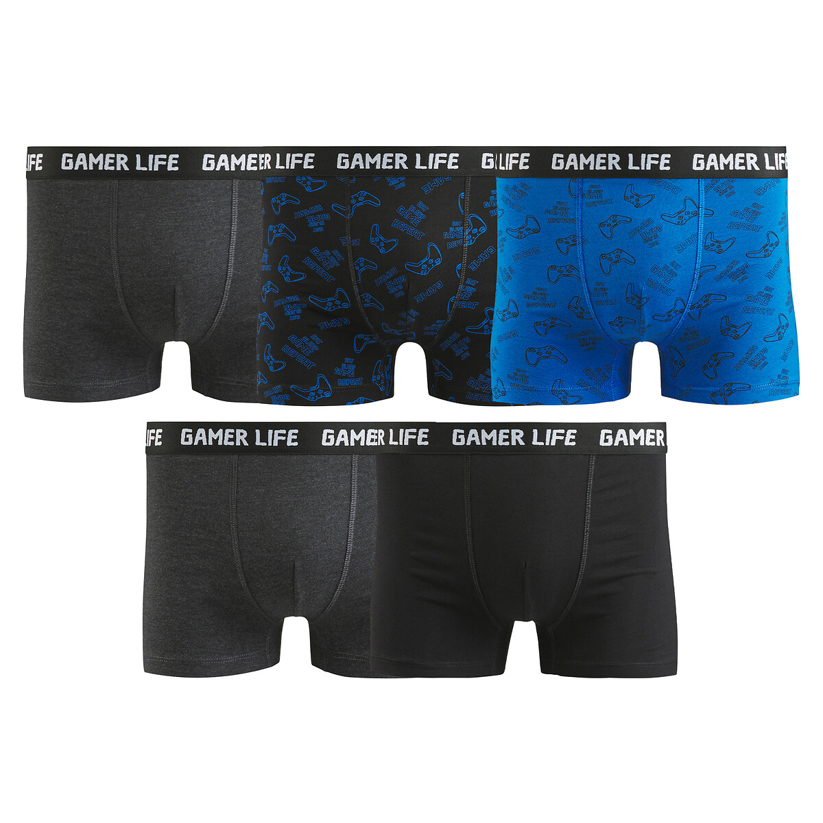 Lot de 5 boxers multicolore, LA REDOUTE COLLECTIONS