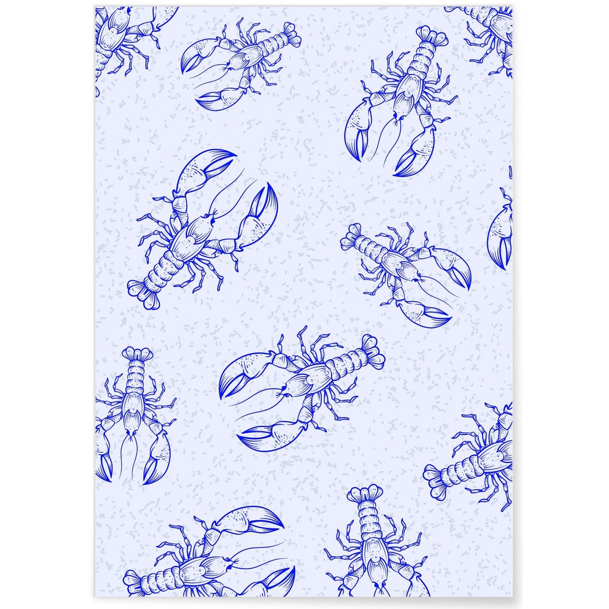 Affiche Homard 2 blanc, L'AFFICHERIE