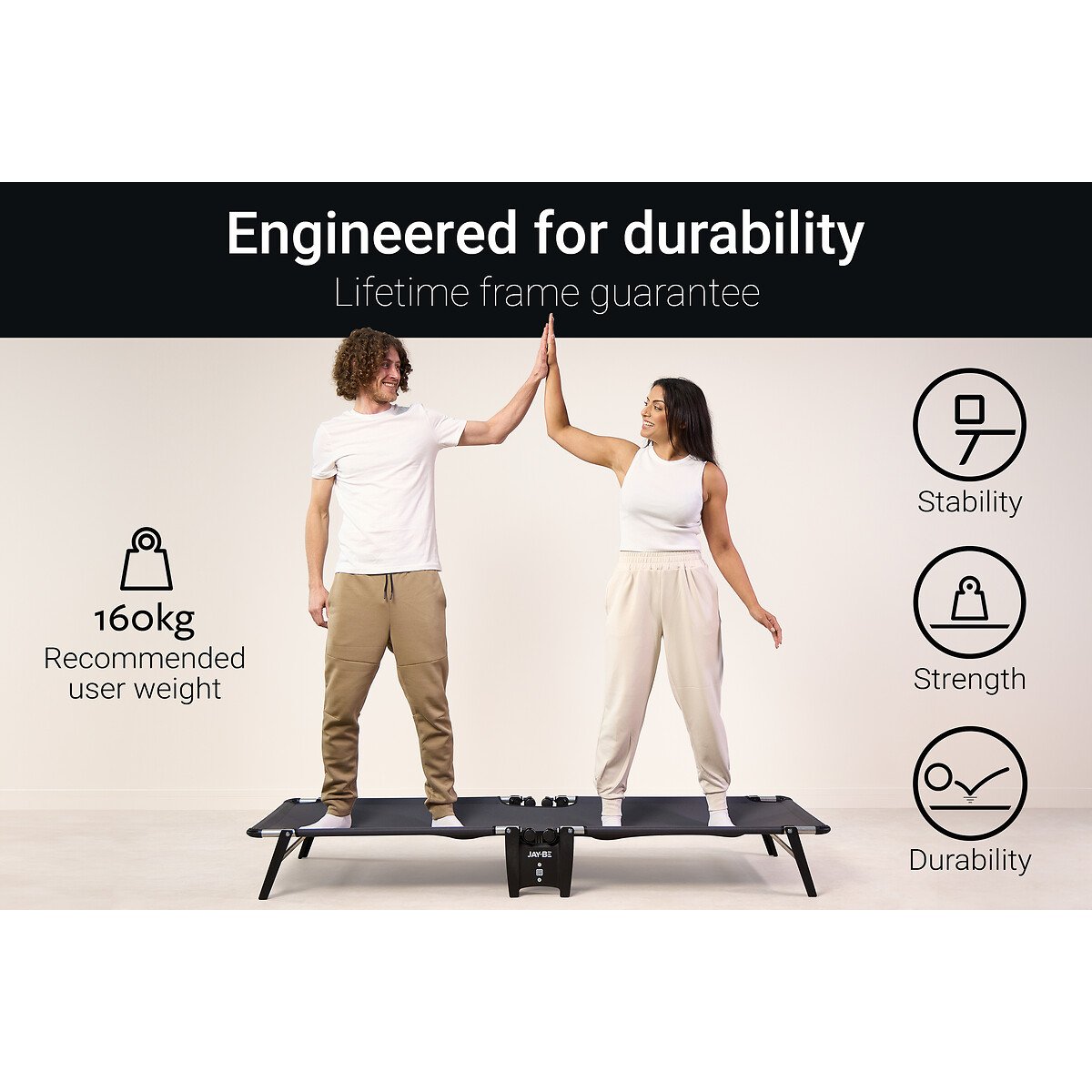 Jay-Be® Hideaway Folding Bed with e-Fibre Mattress black, JAY-BE
