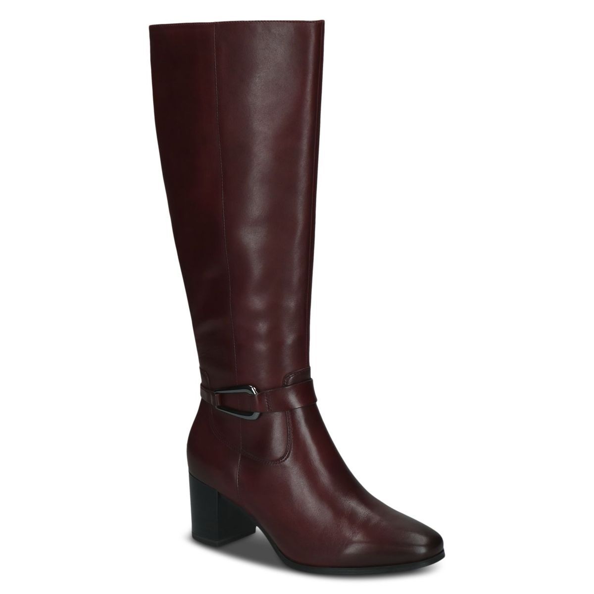 Bottes en cuir rouge merlot, CAPRICE