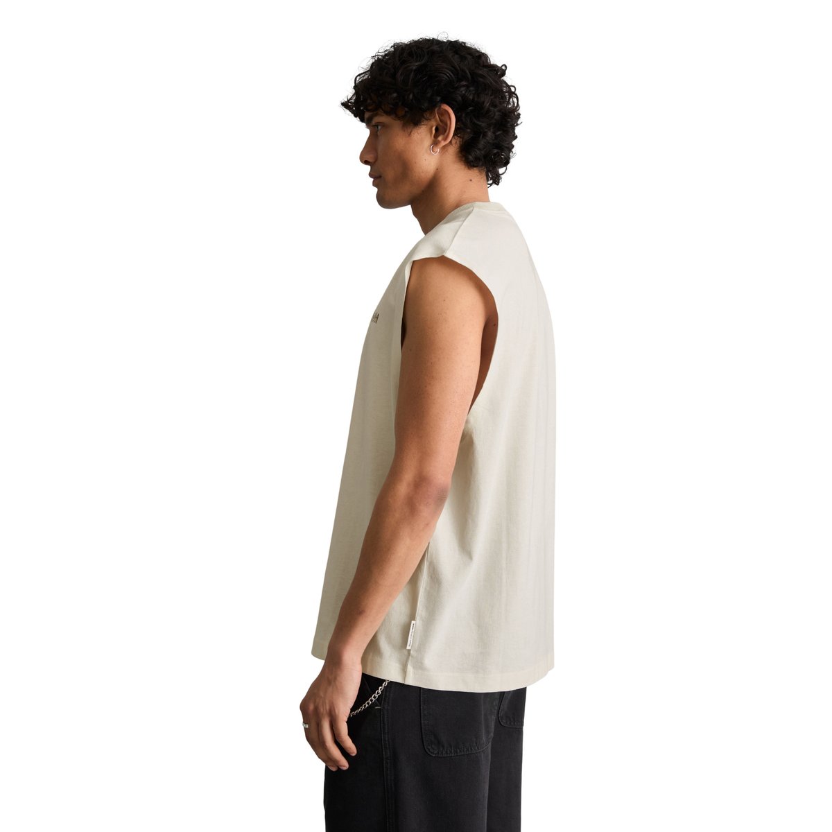 Débardeur Crayfish Capsule en jersey de coton bio de poids moyen blanc, MARC O’POLO DENIM