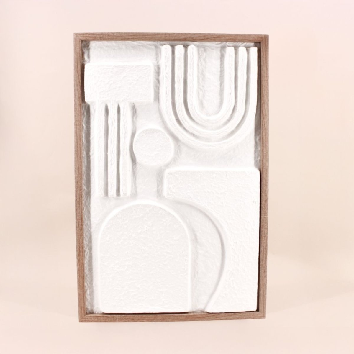 Set de 3 cadres décoratifs en relief 40x60cm blanc, ORNAMI