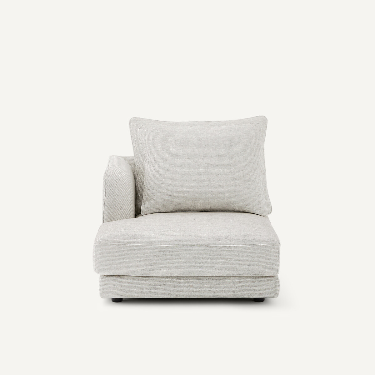 Linkes Sofa-Halbmodul, modular, aus recycelter Baumwolle, TIBERIO hellgrau, AM.PM