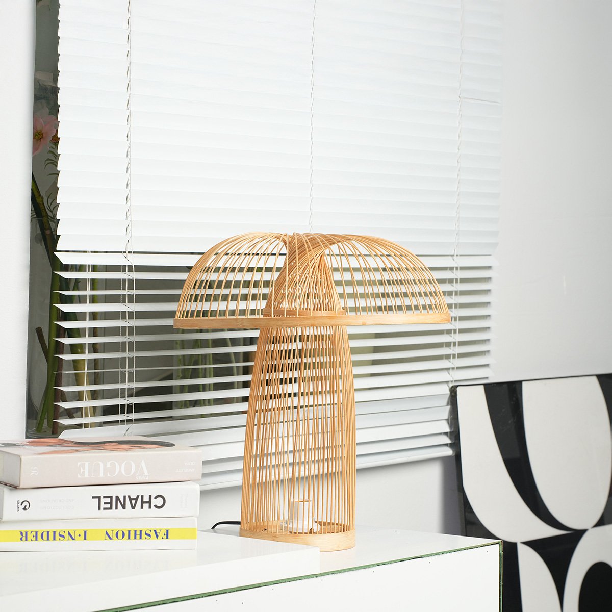 Lampe bambou naturel v002237, MAISON AUBERTIN