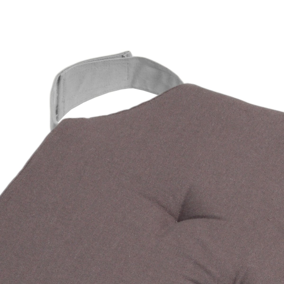 Galette de chaise à velcro gris perle, LOVELY CASA