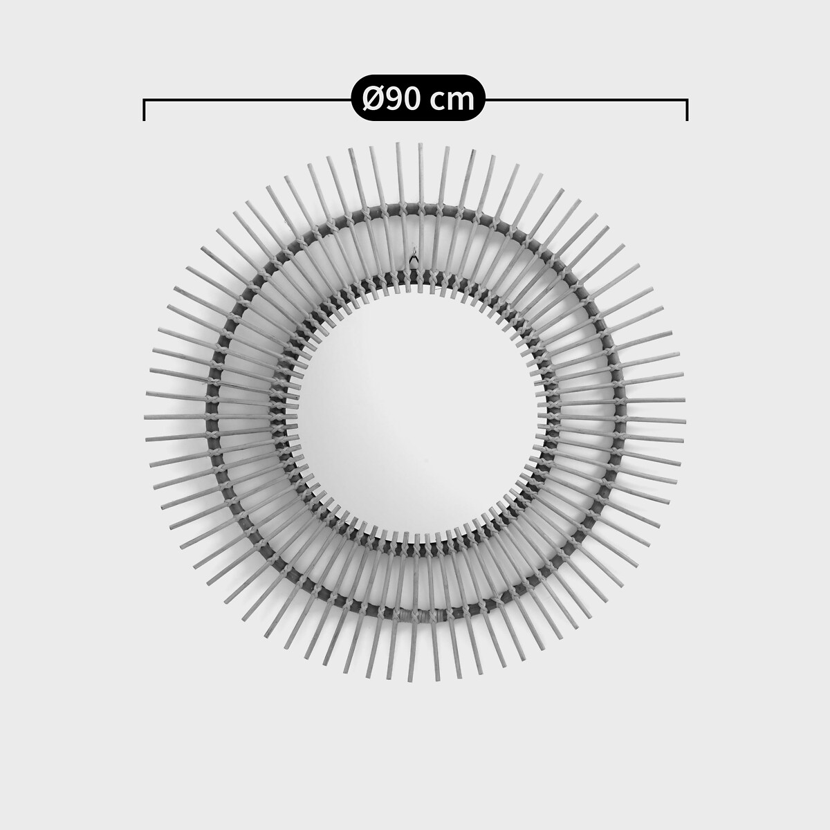 Espejo de ratán forma sol, Ø90 cm, Nogu natural, LA REDOUTE INTERIEURS