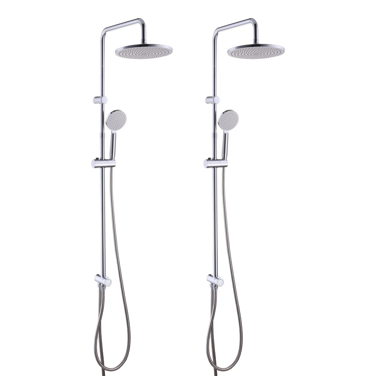 Lot de 2 colonnes de douche sans robinet, ESSENTIAL chrome, SENSEA