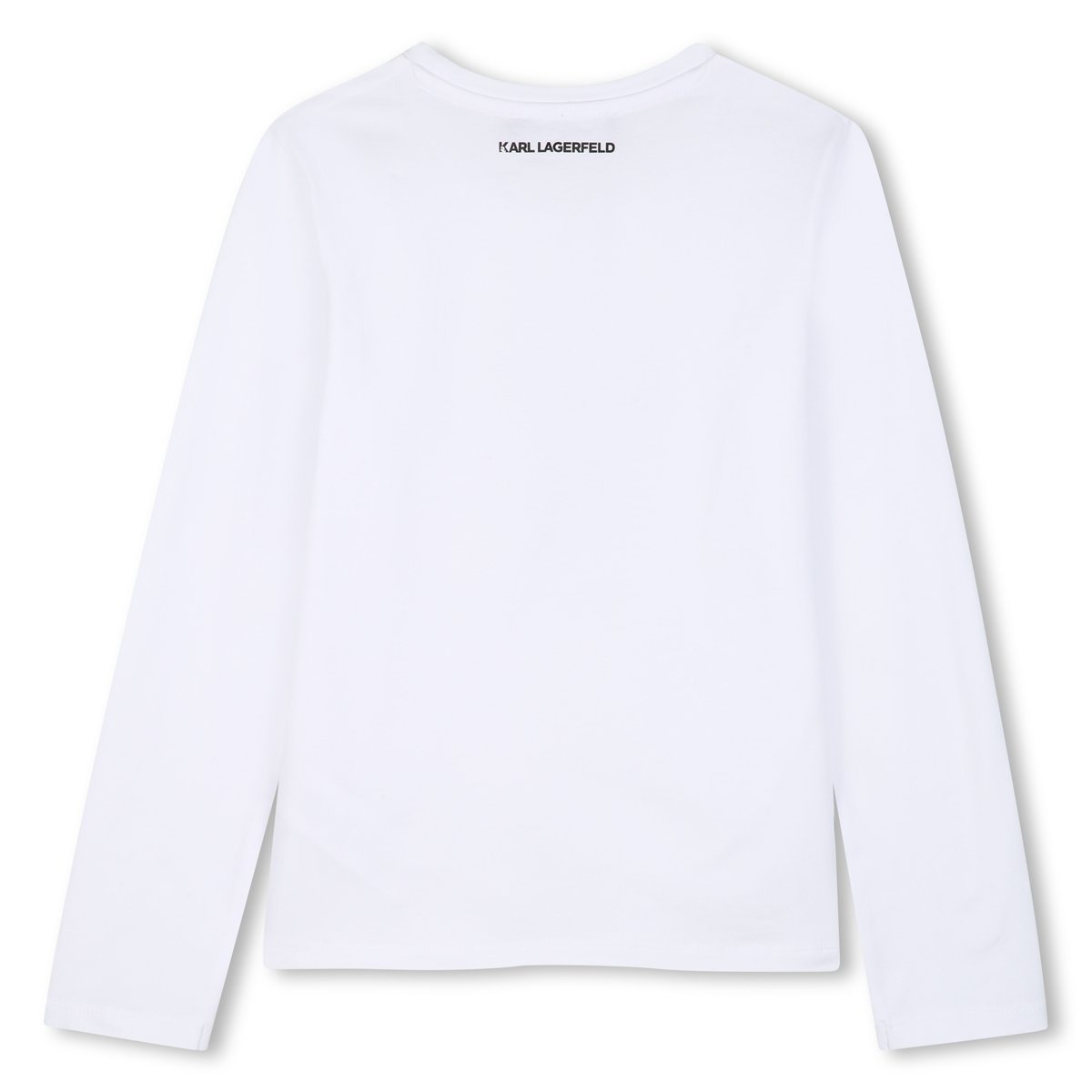 Tee-shirt manches longues blanc, KARL LAGERFELD KIDS