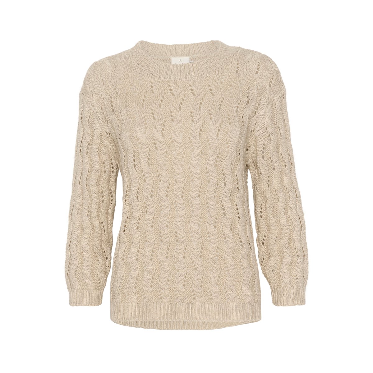 Knitted pullover beige feather gray melange, KAFFE