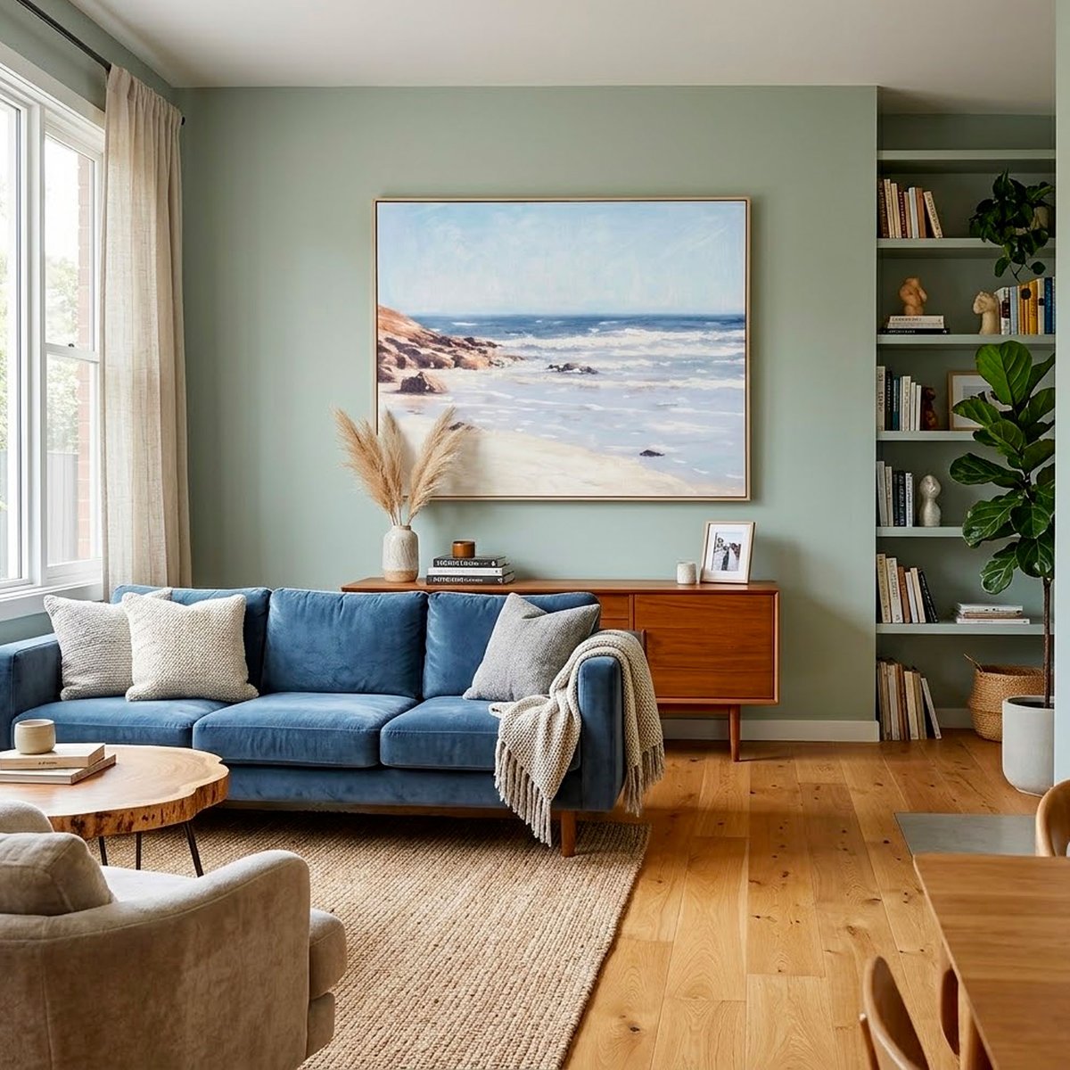 Tableau sur toile peinture à l'huile mer 100x4x80cm multicolore, WADIGA