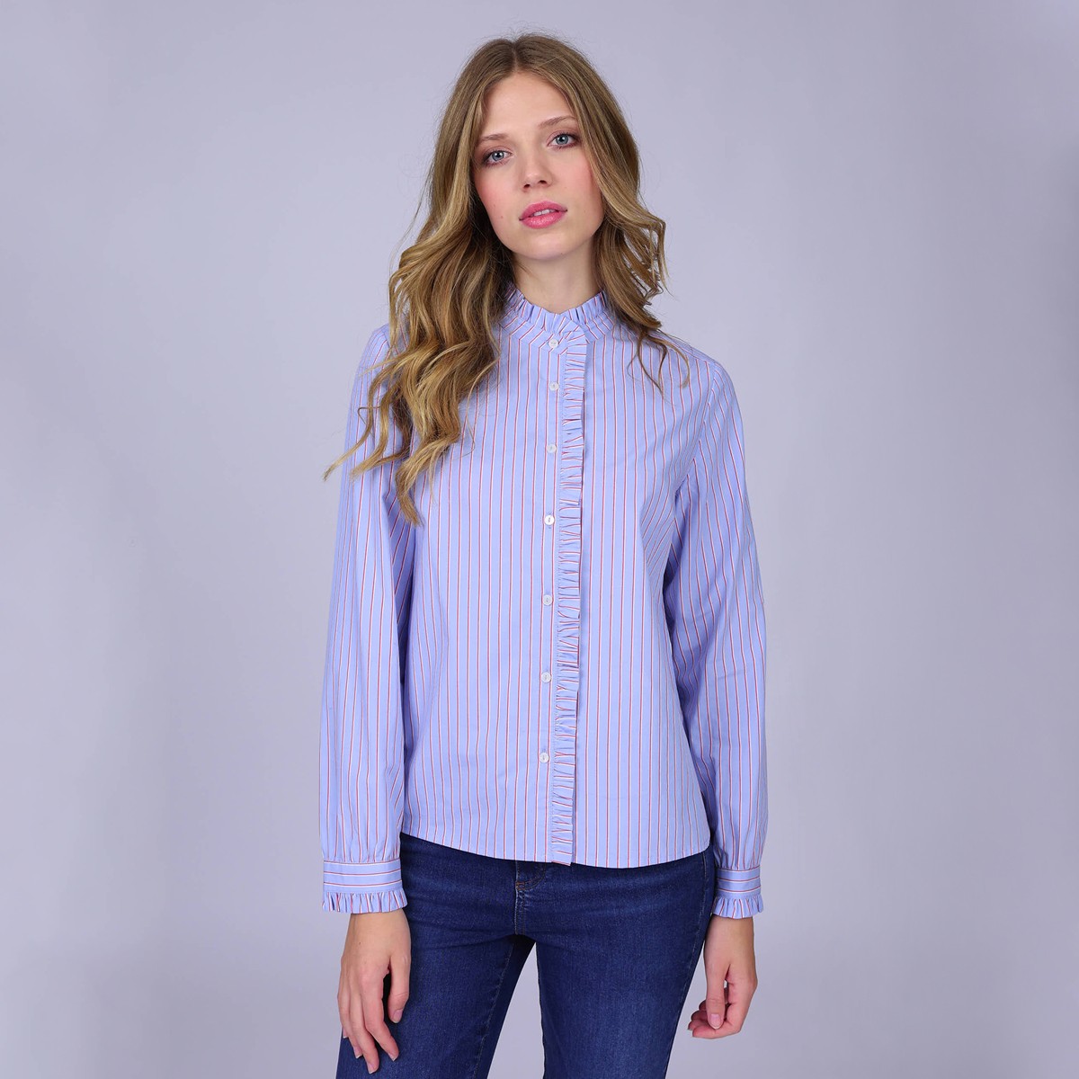Chemise Hettie bleu ciel, MISE AU GREEN
