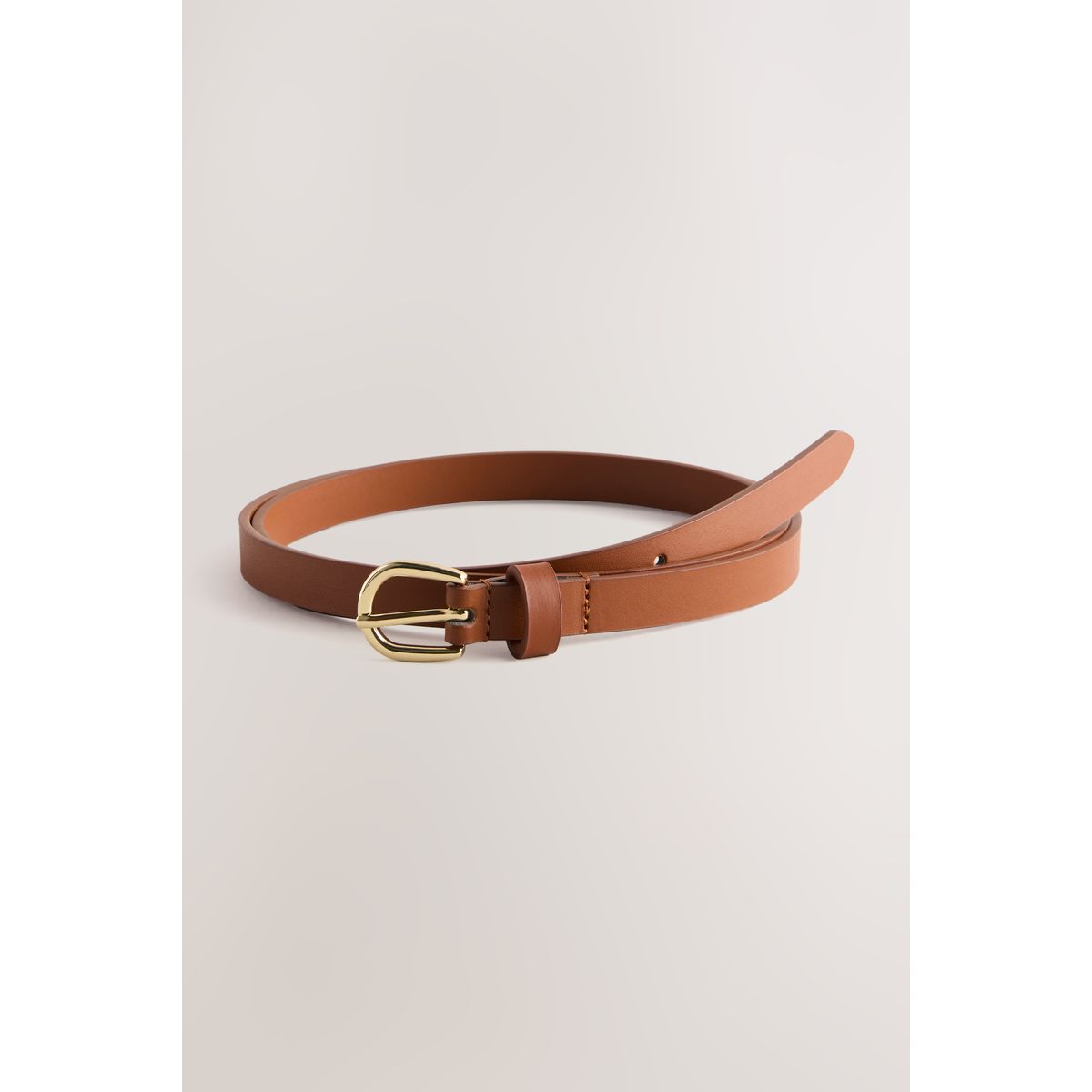 Ceinture fine en pu, lot de 2 noir/fauve, NEXT